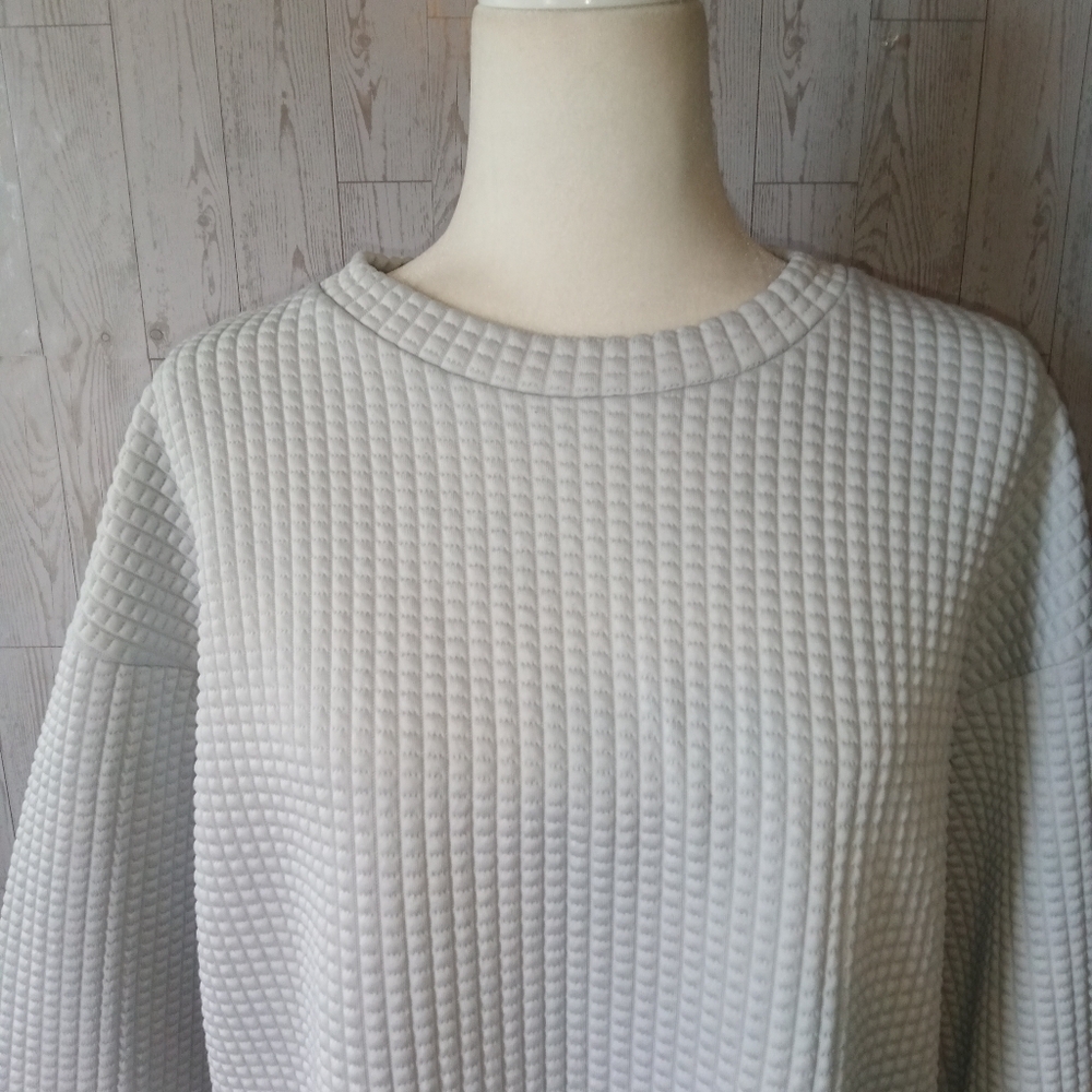 Dazy Cozy Textured Gray Sweatshirt Women's Size XL - Picture 2 of 8
